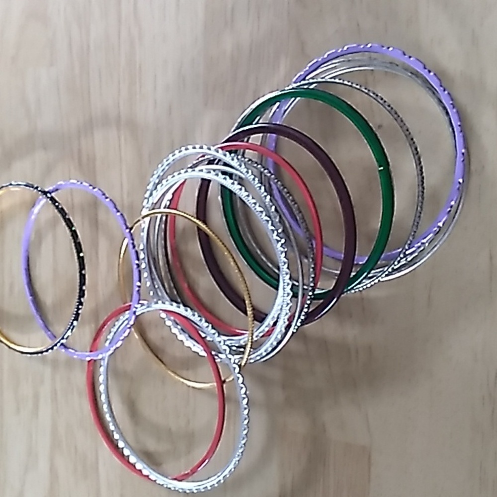 17 Various Color Bangles - Picture 2 of 2